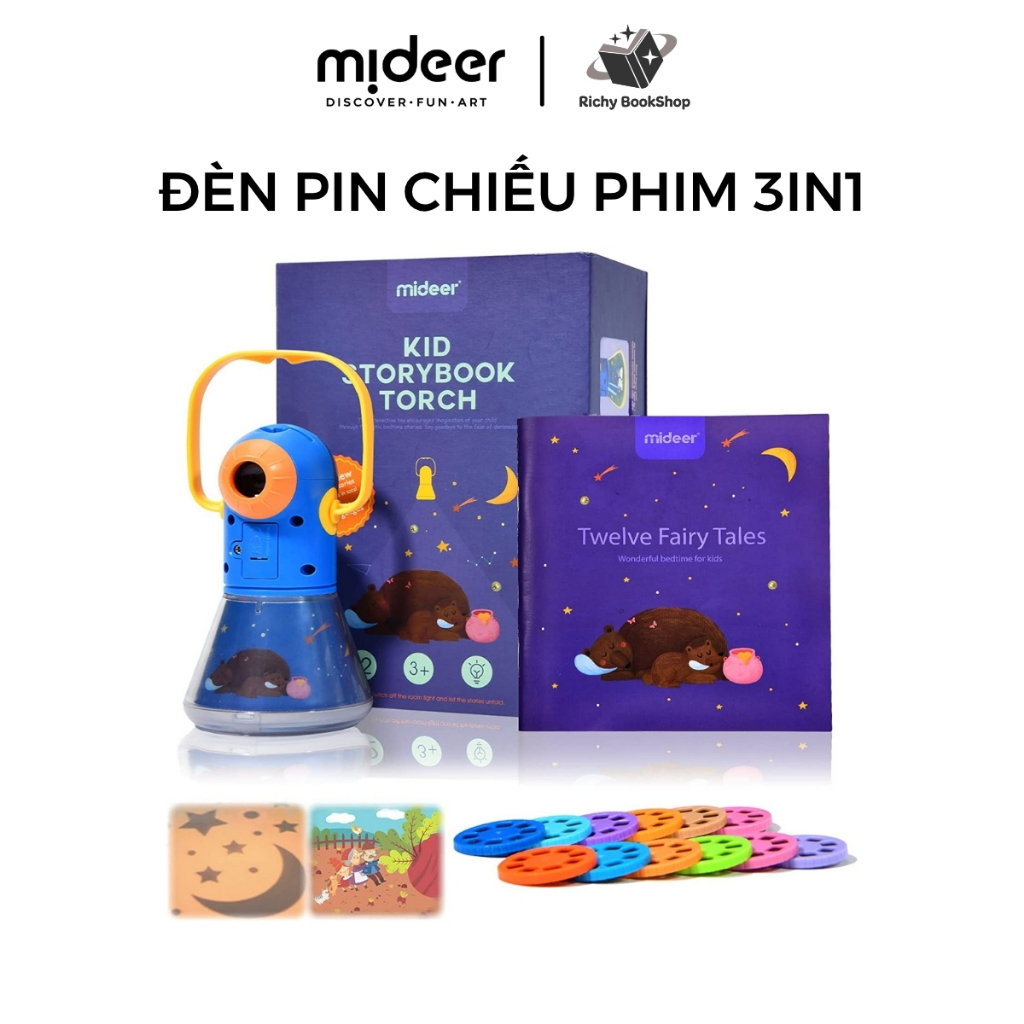 Đèn Pin Chiếu Hình Kể Chuyện Cổ Tích Mideer Kid Storybook Torch