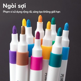Acrylic Marker Set Cho Bé Màu Dụng Cụ Học Tập, Vẽ Được Trên Nhiều Chất Liệu, Mực Không Lem, Đầu Tròn 12/24/36/48/60 Màu