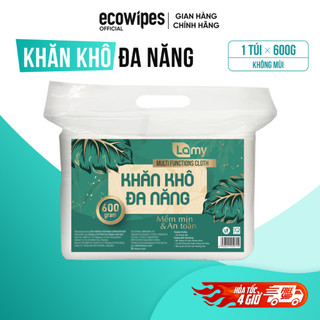 Khăn vải khô đa năng Lamy túi 600gram ~ 500 tờ không mùi