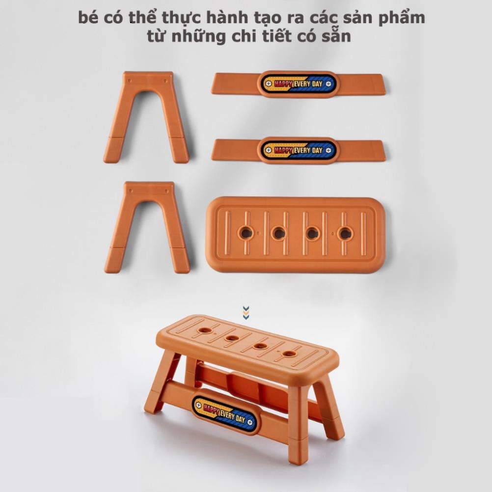 ộ Đồ Chơi Lắp Ráp Dụng Cụ Kĩ Sư Sửa Chữa Đồ Chơi Lắp Ráp DIY Bé Trai Hộp Dụng Cụ  Đa Năng- PUPU HOUSE