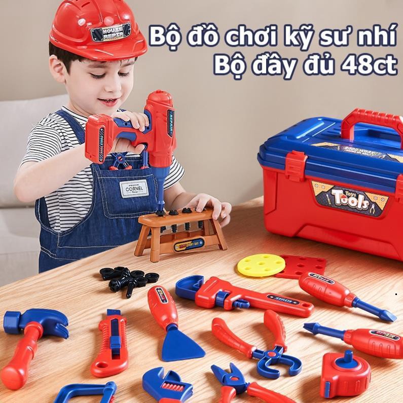 ộ Đồ Chơi Lắp Ráp Dụng Cụ Kĩ Sư Sửa Chữa Đồ Chơi Lắp Ráp DIY Bé Trai Hộp Dụng Cụ  Đa Năng- PUPU HOUSE