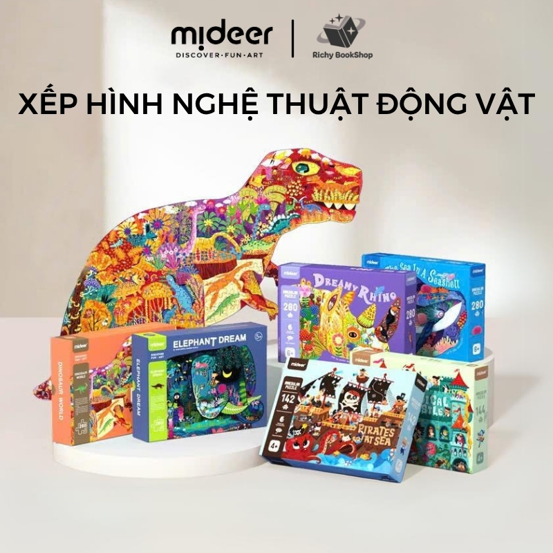 Đồ Chơi Xếp Hình Nghệ Thuật Về Động Vật - Mideer Large animal shaped puzzle