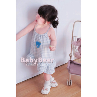 {chính phẩm_BabyBeer} VÁY CARO BABYDOLL 2 DÂY CHO BÉ (ảnh thật)