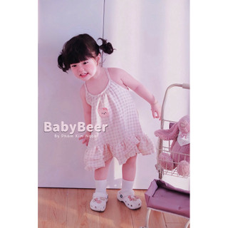 {chính phẩm_BabyBeer} VÁY CARO BABYDOLL 2 DÂY CHO BÉ (ảnh thật)