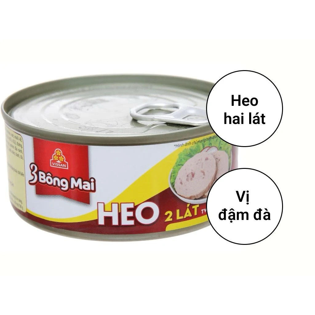 Vissan Combo 10 hộp Heo 2 Lát 3 Bông Mai 150g Chính Hãng Date 2029