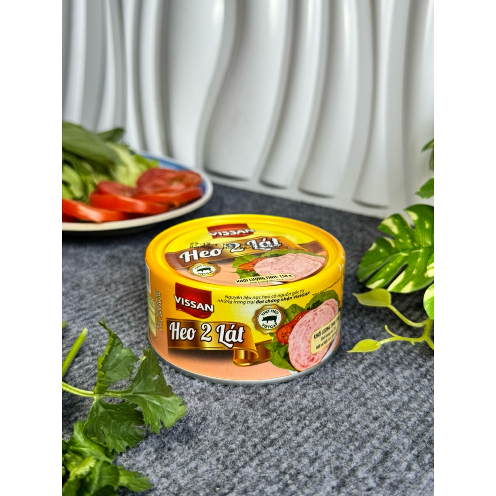 Vissan Combo 5 hộp Heo 2 Lát  Lonin 150g Chính Hãng Date 2029