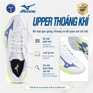 Giày Cầu Lông Mizuno Wave Claw EL 2 Chính Hãng – Nhẹ, Bám Sân, Phản Tạt Nhanh, Êm Chân