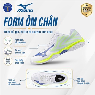 Giày Cầu Lông Mizuno Wave Claw EL 2 Chính Hãng – Nhẹ, Bám Sân, Phản Tạt Nhanh, Êm Chân
