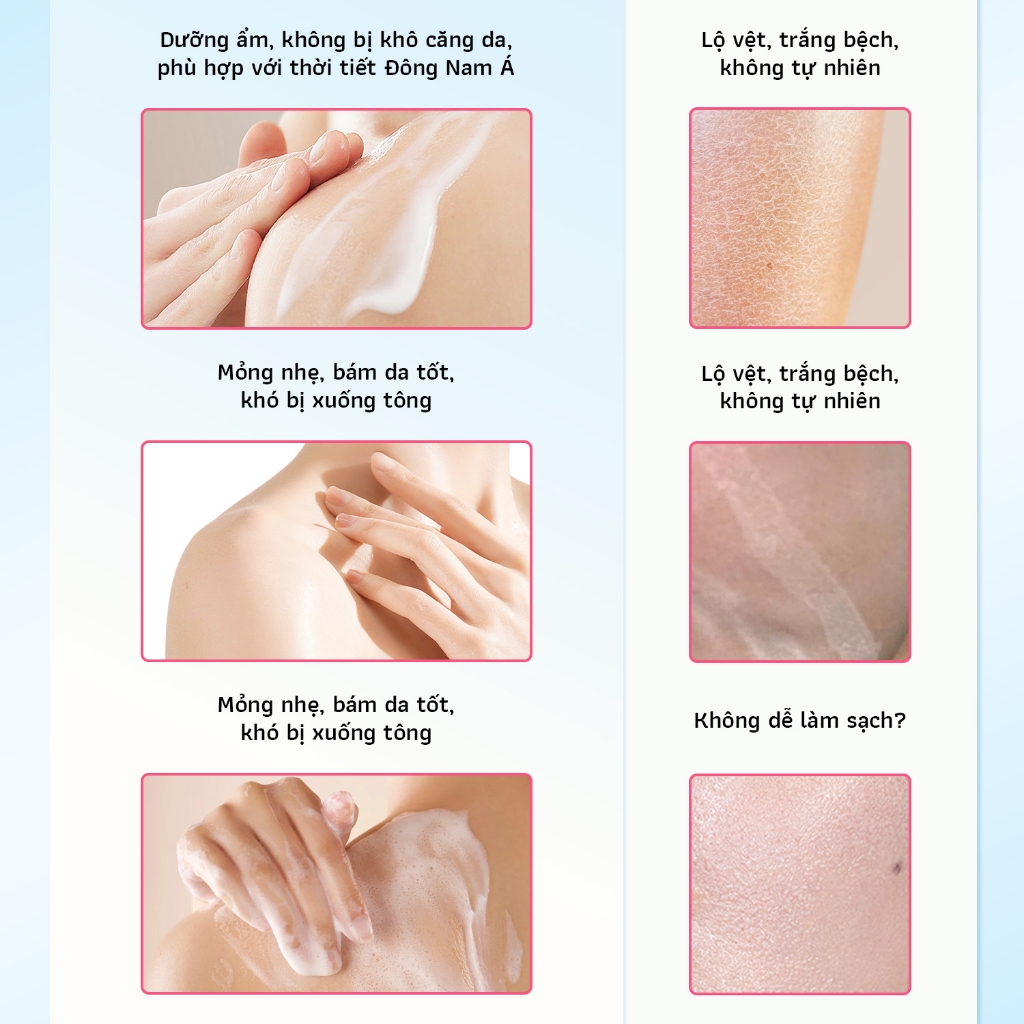 Soulcool Kem nâng tông tự nhiên làm sáng da mờ thâm mụn kiềm dầu không bết dính dễ dàng làm sạch với sữa rửa mặt