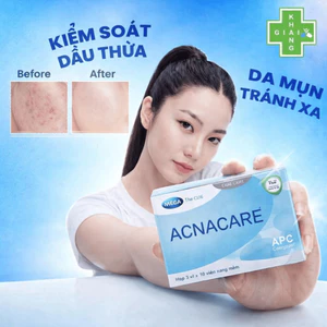 Viên uống đẹp da AcnaCare giúp mụn bay xa bằng cách kiểm soát lượng dầu nhờn (Hộp 30 viên)