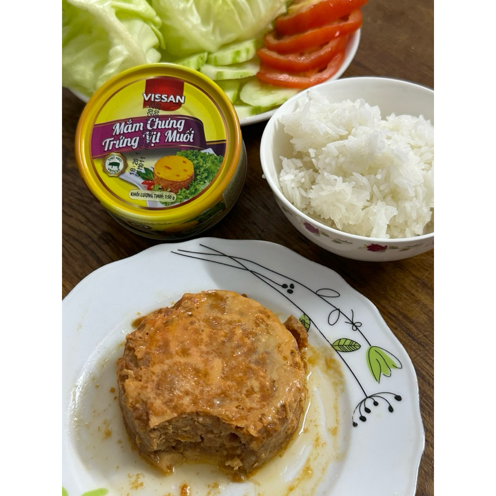 Vissan Combo 5 Hộp Mắm Chưng Hột Vịt Muối 150g Chính Hãng Date 2029