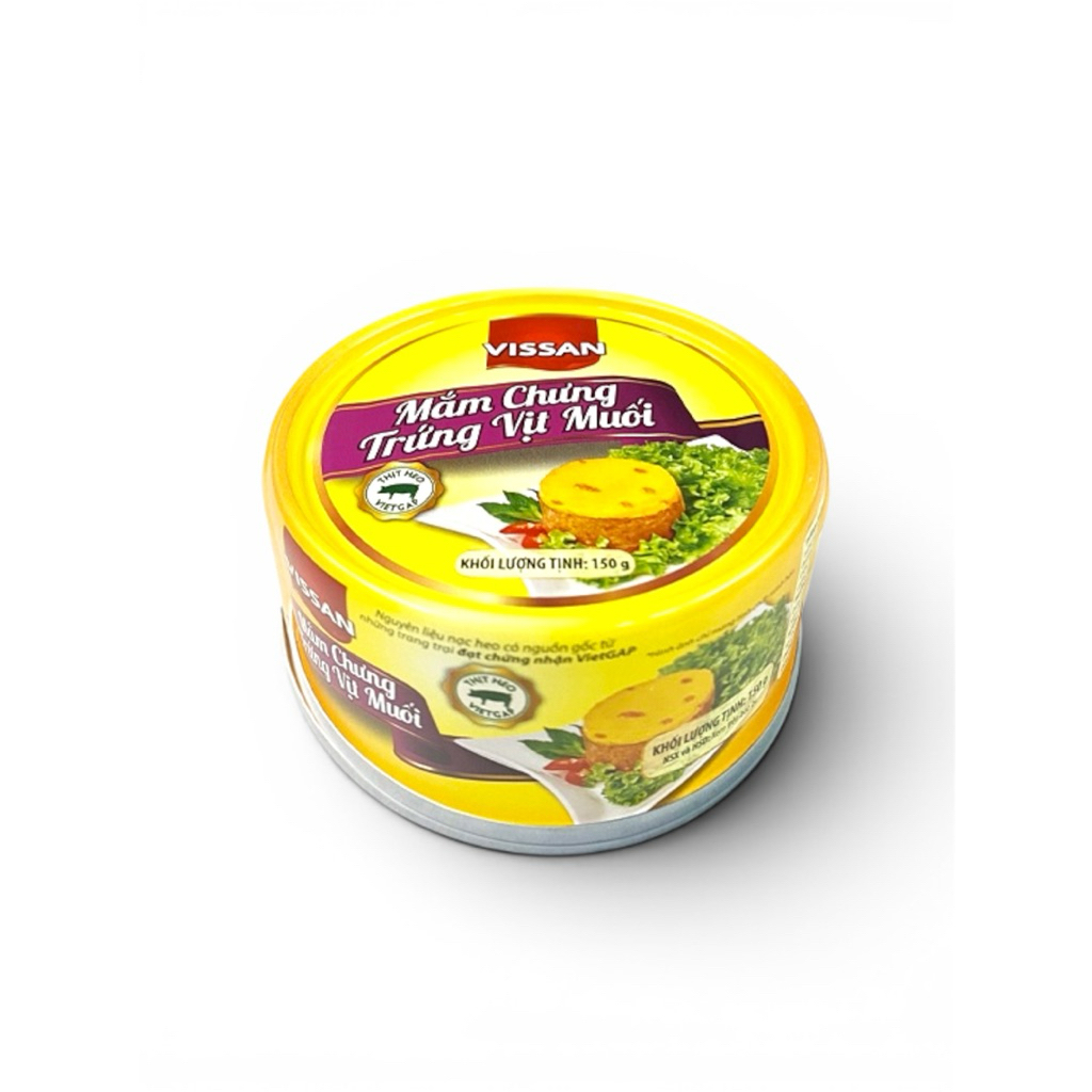 Vissan Combo 5 Hộp Mắm Chưng Hột Vịt Muối 150g Chính Hãng Date 2029