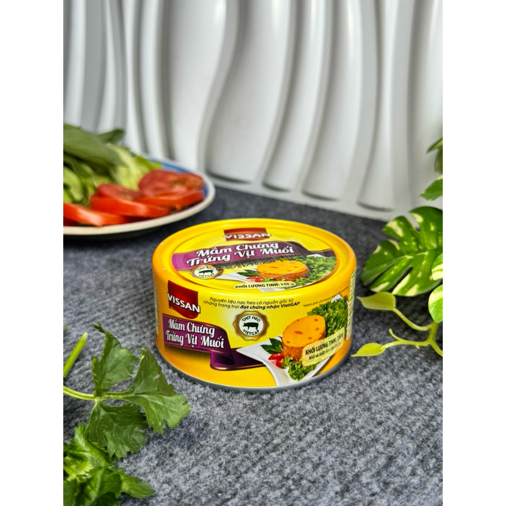 Vissan Combo 5 Hộp Mắm Chưng Hột Vịt Muối 150g Chính Hãng Date 2029
