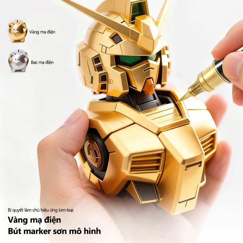 Bút Viết Chữ Kí Nhũ Vàng Và Bạc Vẽ Đẹp Trên Mọi Chất Liệu Đất Sét Gỗ Vải Thủy Tinh Thiệp Cưới Cảm Ơn Diy Không Trôi
