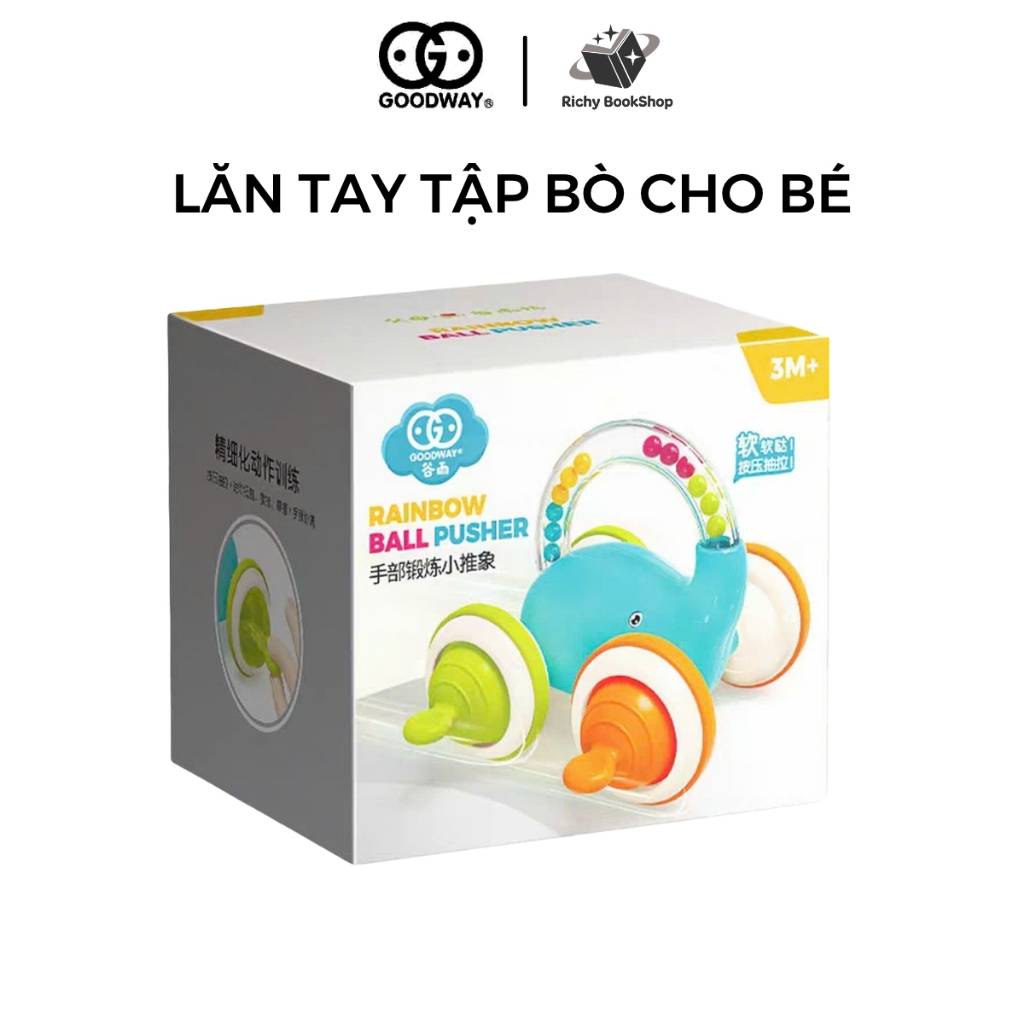 Đồ chơi tập bò hình con voi lăn tay Goodway Little Elephant Toy phát triển tư duy, đồ chơi cho bé sơ sinh