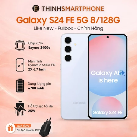 [Likenew Fullbox] Điện Thoại SamSung Galaxy S24 FE 5G (8GB - 128GB) Đẹp Như Mới - Hàng Chính Hãng Samsung Việt Nam 2 SIM