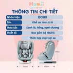 Ghế Ngồi Ô Tô Cho Bé Doux, 6 Xoay 4 Mức 360 Độ, Tùy Chỉnh Độ Ngả Ghế, Dây Đai An Toàn Cho Trẻ Từ 0-12 Tuổi DX-1136 — ảnh 6