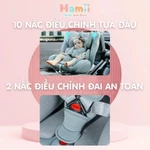 Ghế Ngồi Ô Tô Cho Bé Doux, 6 Xoay 4 Mức 360 Độ, Tùy Chỉnh Độ Ngả Ghế, Dây Đai An Toàn Cho Trẻ Từ 0-12 Tuổi DX-1136 — ảnh 3