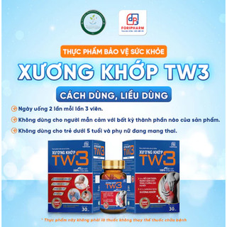 (COMBO2) Xương Khớp TW3 - Hỗ Trợ Giảm Đau Nhức, Thoái Hóa Khớp, Khó Vận Động (Chính Hãng)-Hộp 30Viên