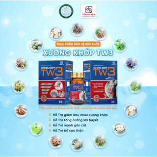 (COMBO2) Xương Khớp TW3 - Hỗ Trợ Giảm Đau Nhức, Thoái Hóa Khớp, Khó Vận Động (Chính Hãng)-Hộp 30Viên