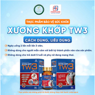 (COMBO2) Xương Khớp TW3 - Hỗ Trợ Giảm Đau Nhức, Thoái Hóa Khớp, Khó Vận Động (Chính Hãng)-Hộp 30Viên