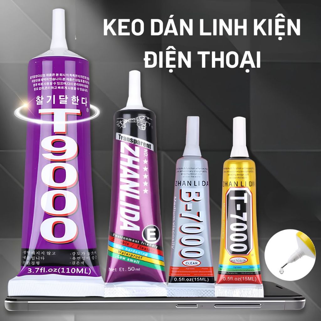 Keo dán linh kiện điện thoại dán màn hình nắp lưng cảm ứng siêu chắc nhanh khô