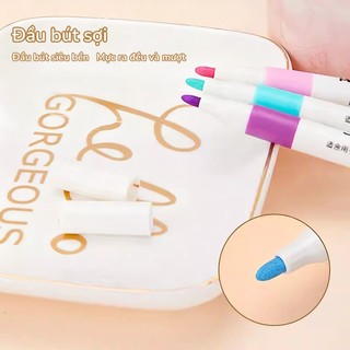 Acrylic Marker Màu Dụng Cụ Học Tập Cho Bé Set, Mực Không Thấm, Đầu Tròn Vẽ Đều, 12-60 Màu Cao Cấp Tươi Sáng