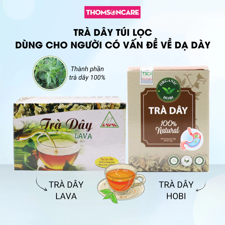 Trà dây Lava, Trà dây Hobi dạng túi lọc dùng cho người có vấn đề về dạ dày - Hộp 30 túi