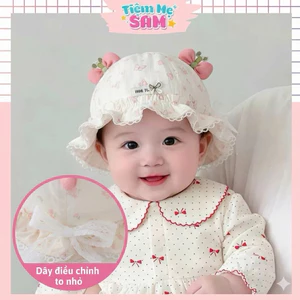 Mũ Bèo Công Chúa Mix Nơ Có Dây Điều Chỉnh, Mũ Bucket Dễ Thương Cho Bé Gái 3-15 Tháng (MUG38 - MUG58) Tiệm Mẹ Sam 97