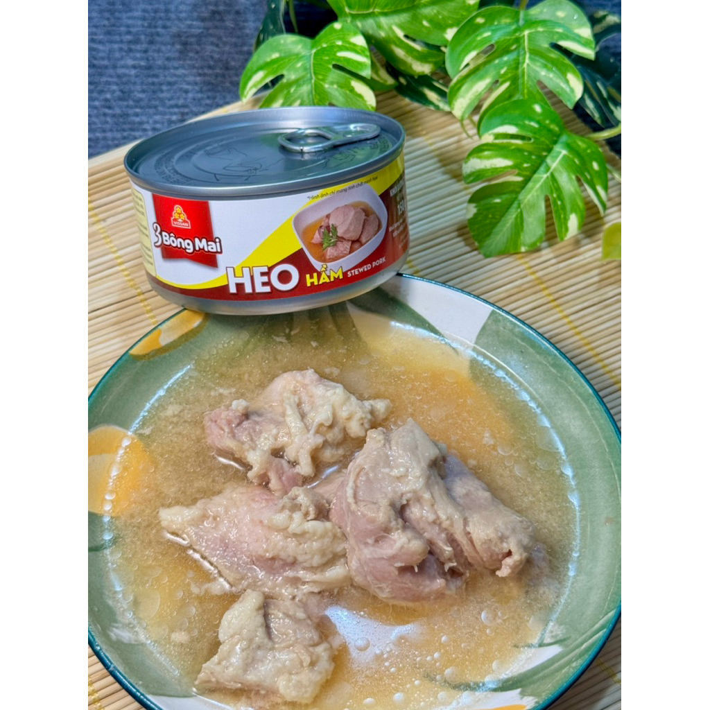 [ DATE MỚI NHẤT ] Vissan Combo 10 Hộp Heo Hầm 3 Bông Mai 150g Chính Hãng Date 2029