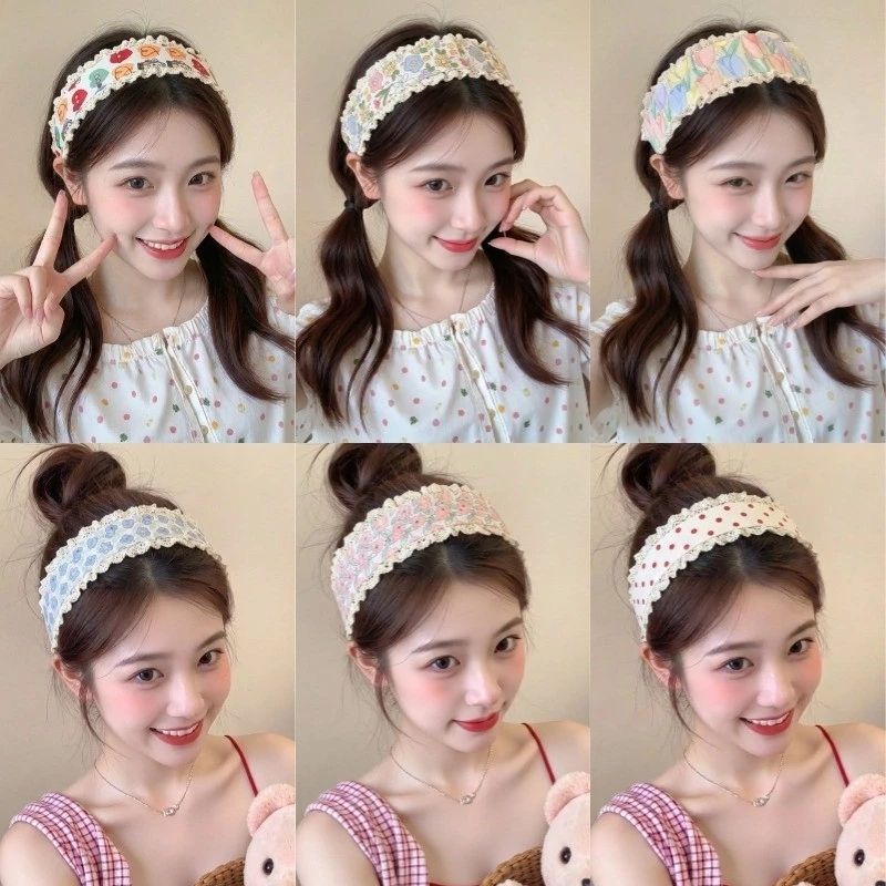 🎶Băng Đô Dán Mái Viền Ren Thiết Kế Mới. Phong Cách Hàn Quốc Nữ Tính, Xinh Xắn