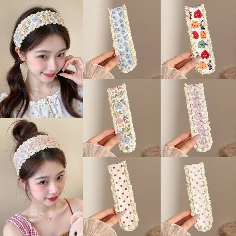 🎶Băng Đô Dán Mái Viền Ren Thiết Kế Mới. Phong Cách Hàn Quốc Nữ Tính, Xinh Xắn