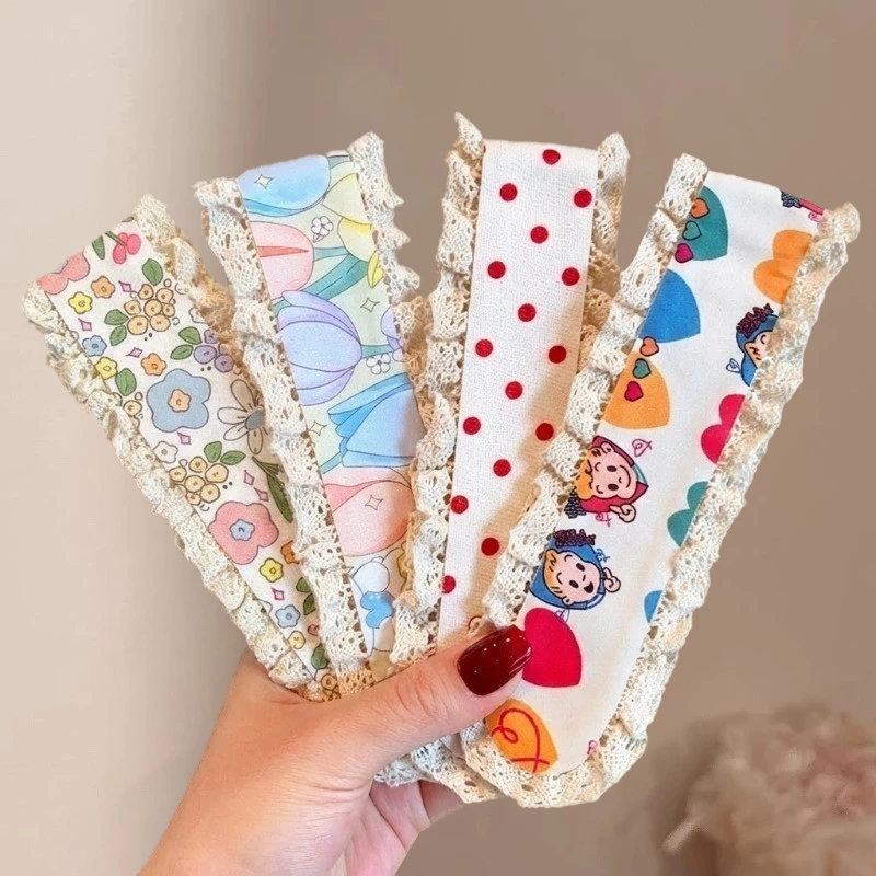🎶Băng Đô Dán Mái Viền Ren Thiết Kế Mới. Phong Cách Hàn Quốc Nữ Tính, Xinh Xắn