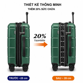 WEPLUS Vali Kéo Du Lịch Size 20 Có Ngăn Để Cốc Nhựa PC Chắc Chắn Chống Va Đập WPL121