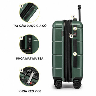 WEPLUS Vali Kéo Du Lịch Size 20 Có Ngăn Để Cốc Nhựa PC Chắc Chắn Chống Va Đập WPL121