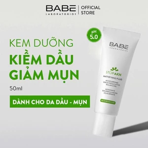 Kem Dưỡng Kiềm Dầu Giảm Mụn BABE Stop AKN Mattifying Moisturiser 50ml