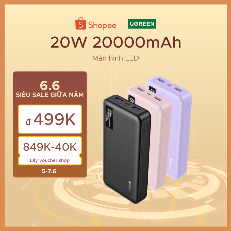 【Pin Sạc Dự Phòng Có Thể Đặt Hàng】Sạc dự phòng  UGREEN 20000mAh/10000mAh PD20W Sạc nhanh cho điện thoại Android|Bảo hành