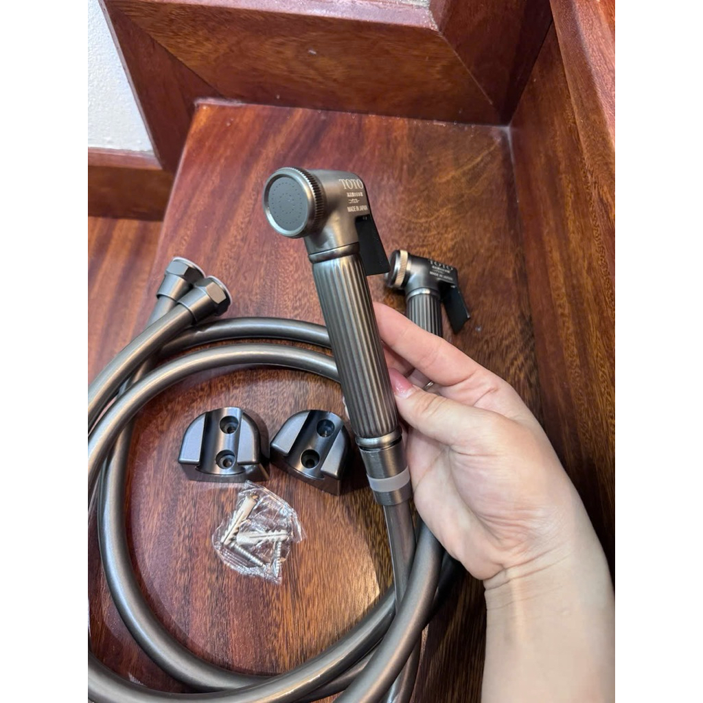 [ JAPAN ] XỊT VỆ SINH INOX 304 MẠ XÁM , LÕI ĐỒNG THAU CAO CẤP