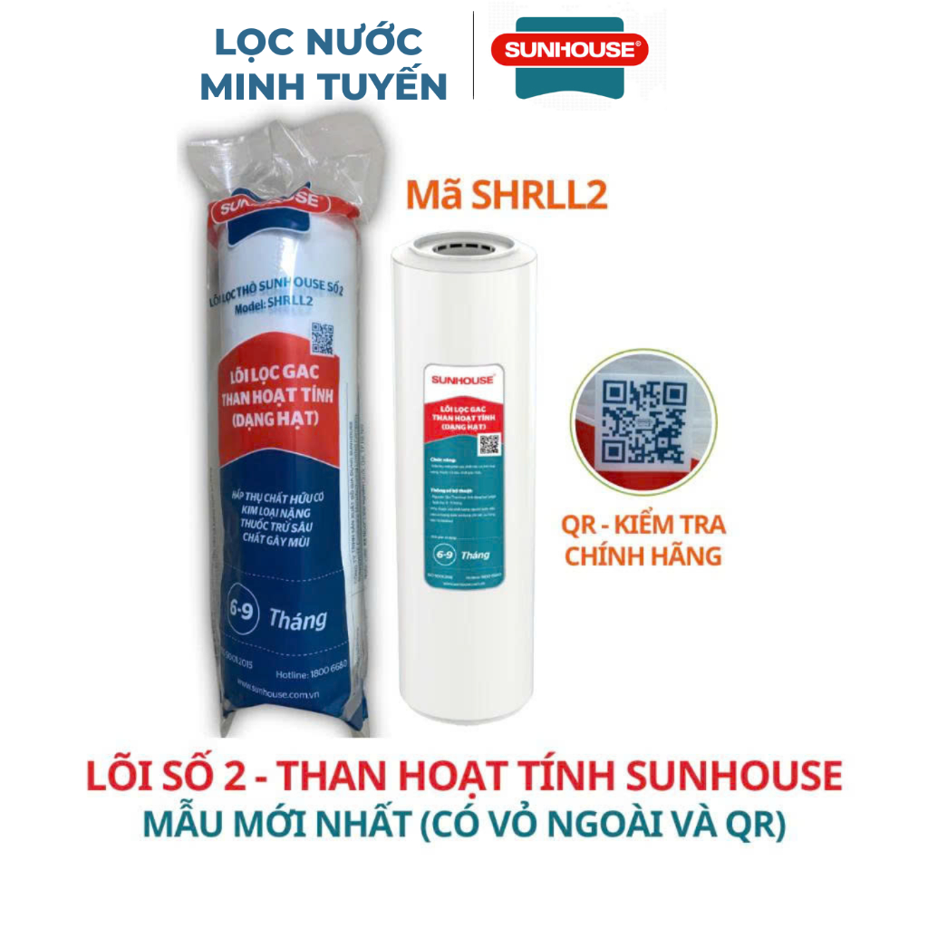 Combo 3 Lõi Lọc Thô Sunhouse 123 Chính Hãng Cho Máy Lọc Nước RO 10 Inch Mẫu Mới ✅