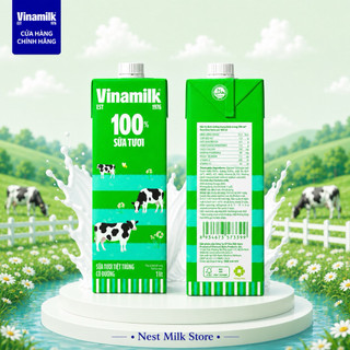 Sữa Tươi Tiệt Trùng Vinamilk 100% Có Đường 1L - Thùng 12 Hộp