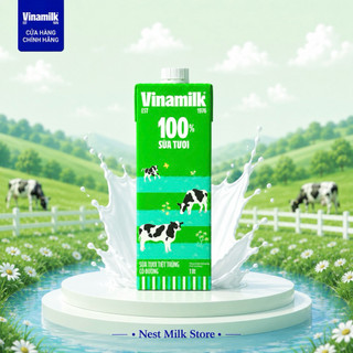 Sữa Tươi Tiệt Trùng Vinamilk 100% Có Đường 1L - Thùng 12 Hộp
