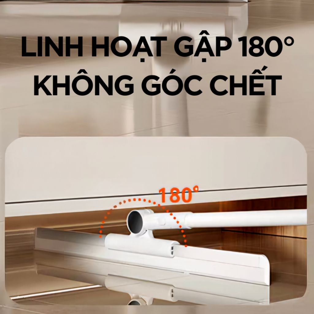 Cây gạt nước sàn nhà tắm silicon thế hệ mới, cây gạt nước bàn gạt lớn 55cm tăng giảm chiều dài cây quét bụi SOJIMOP C8