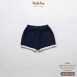 Quần Đùi Phối Viền Mùa Hè Cho Bé Trai, Bé Gái Hokiha Vải Cotton Mềm Mại, Thoáng Mát Size 8-17kg Q166
