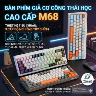 Bàn Phím Không Dây Core X Free Wolf M68 - Bluetooth 5.3 Kết Nối Đa Năng Led Pro Pin Sạc