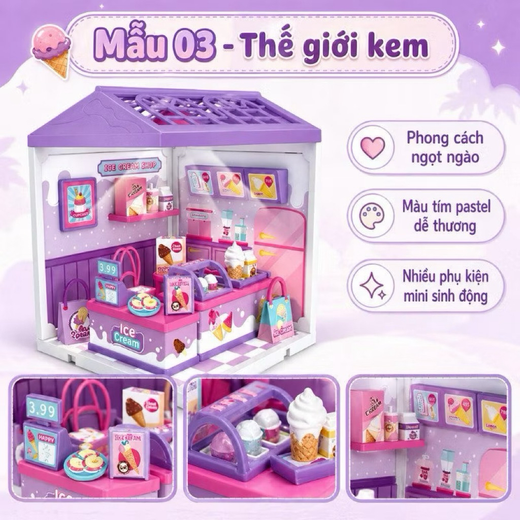 bộ đồ chơi DIY lắp ráp mô hình nhà hàng,quán cà phê