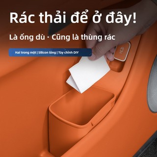 SEAMETAL Thùng Rác Cửa Ô Tô Silicon Mềm Đa Năng Hộp Lưu Trữ Nội Thất Xe Chống Nước Dễ Tháo Rửa