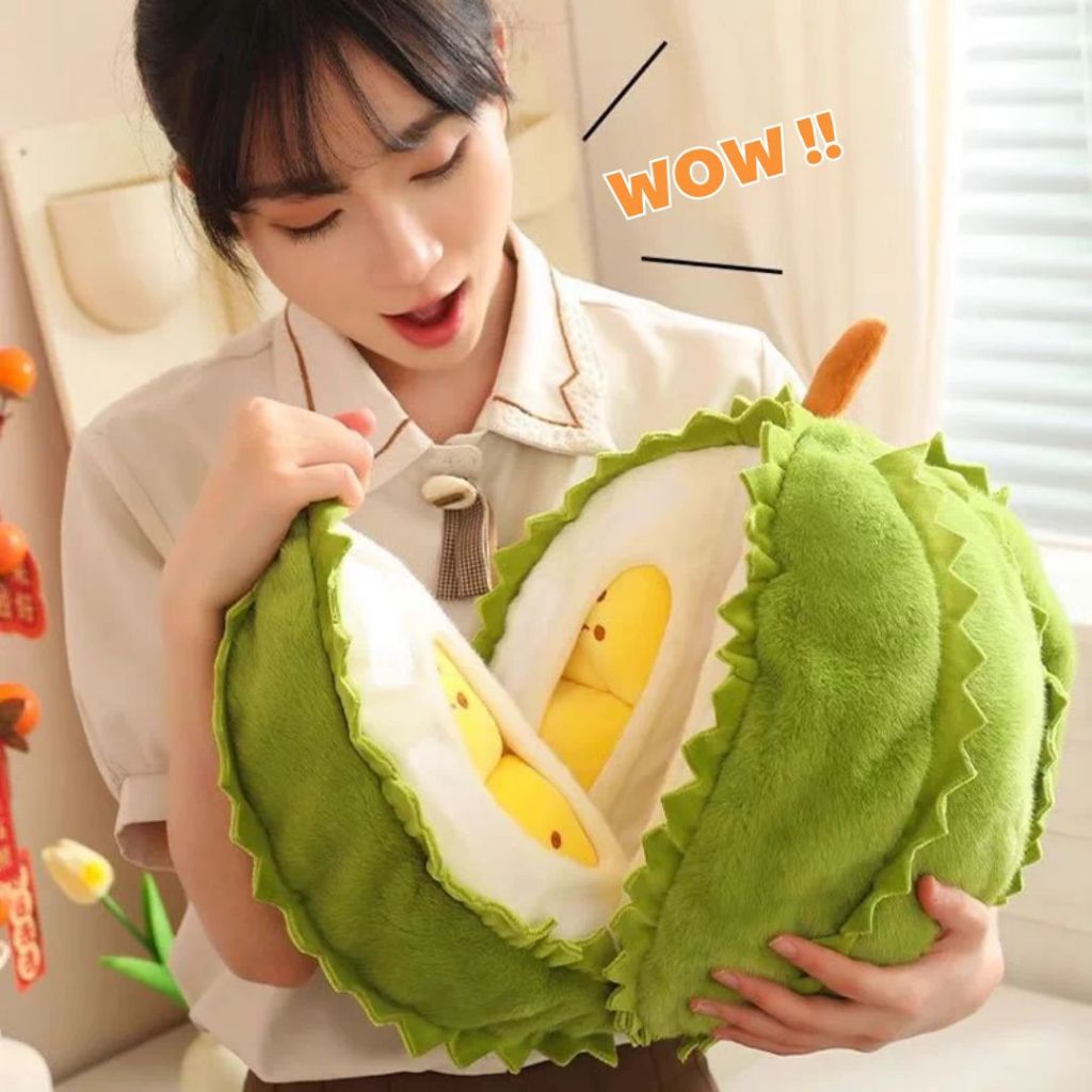 Gấu Bông Quả Sầu Riêng Tách Múi Siêu Hot, Trái Sầu Riêng Nhồi Bông Có Thể Lắp Ghép Làm Quà Tặng Cho Bé,Người Yêu