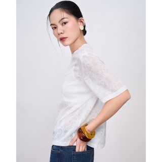 Áo Nữ Hoa Văn ZAYSID Tay Ngắn Mùa Hè Kèm Áo Bra GOÛT DE JUN