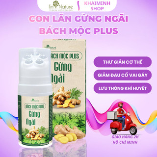 Con Lăn Gừng Ngải Bách Mộc Plus 130ml - Thanh Lăn Massage Chăm Sóc Sức Khỏe Gia Đình, Giảm Đau Cổ Vai Gáy, Đau Lưng