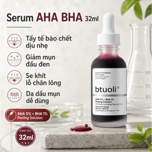 Serum AHA BHA 32ml Chuyên Trị Lỗ Chân Lông To & Mụn Đầu Đen Loại Bỏ Tế Bào Chết Se Khít Lỗ Chân Lông Cho Da Dầu Mụn